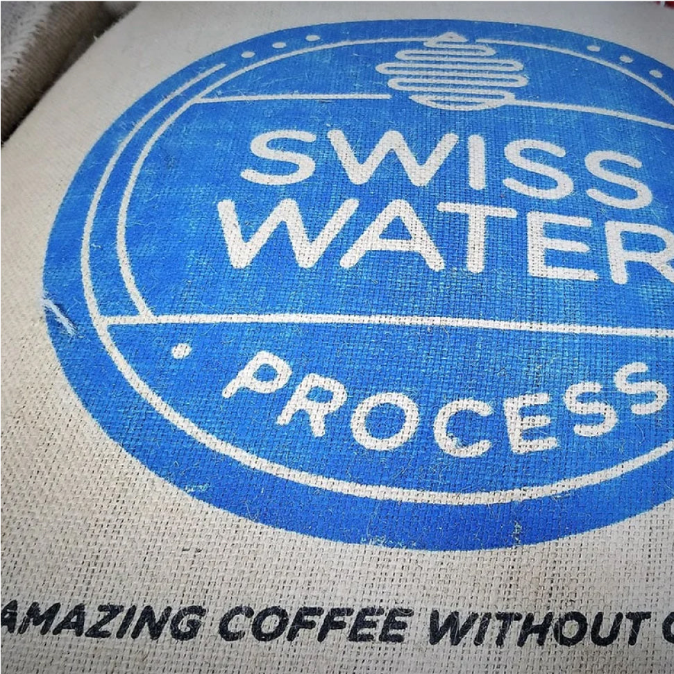Swiss Water Process burlap bag