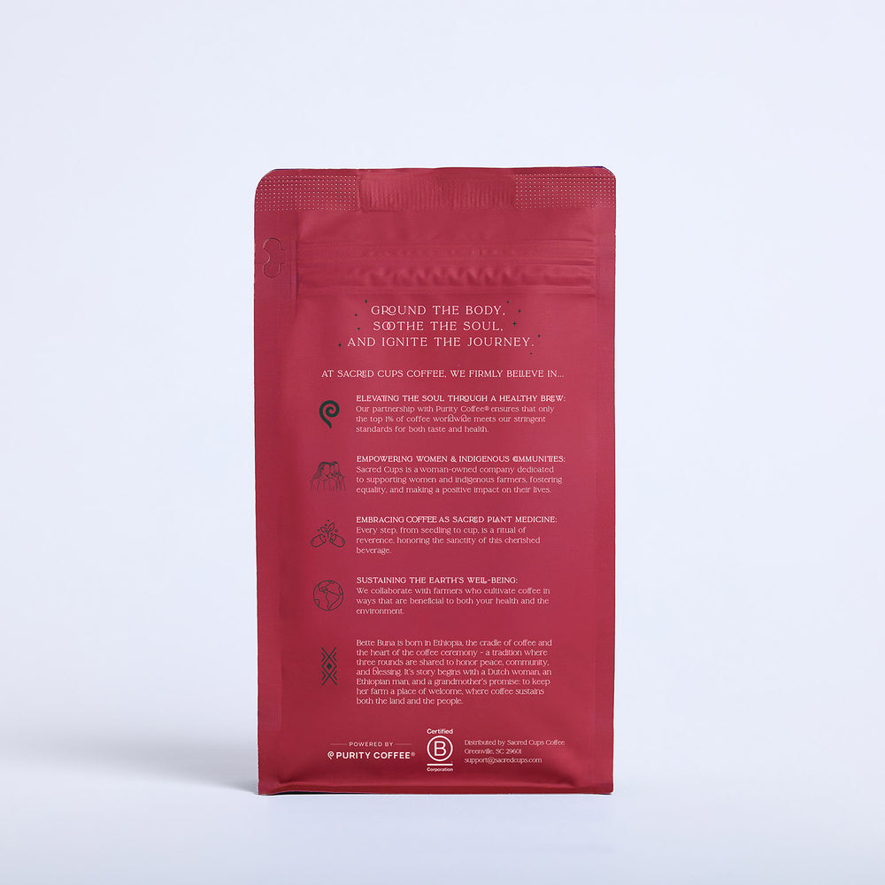 Sacred Cups Coffee - Bette Buna - Back Sacred Cups Coffee - Bette Buna - Back