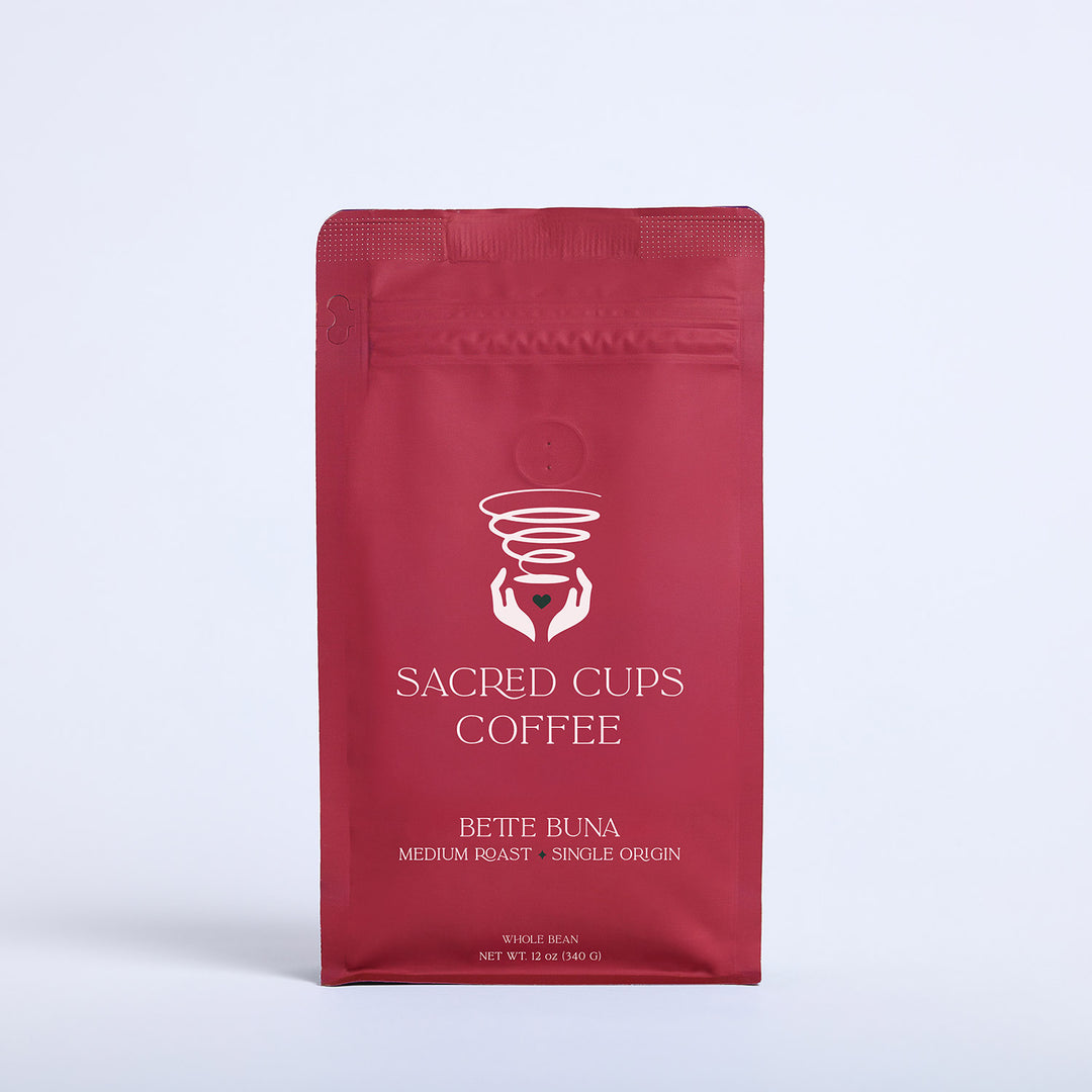 Sacred Cups Coffee - Bette Buna - Front Sacred Cups Coffee - Bette Buna - Front