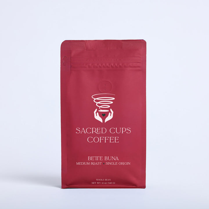Sacred Cups Coffee - Bette Buna - Front